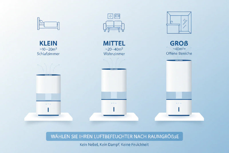 Wie wählt man die Befeuchtungsgeschwindigkeit des Luftbefeuchters nach der Raumgröße?