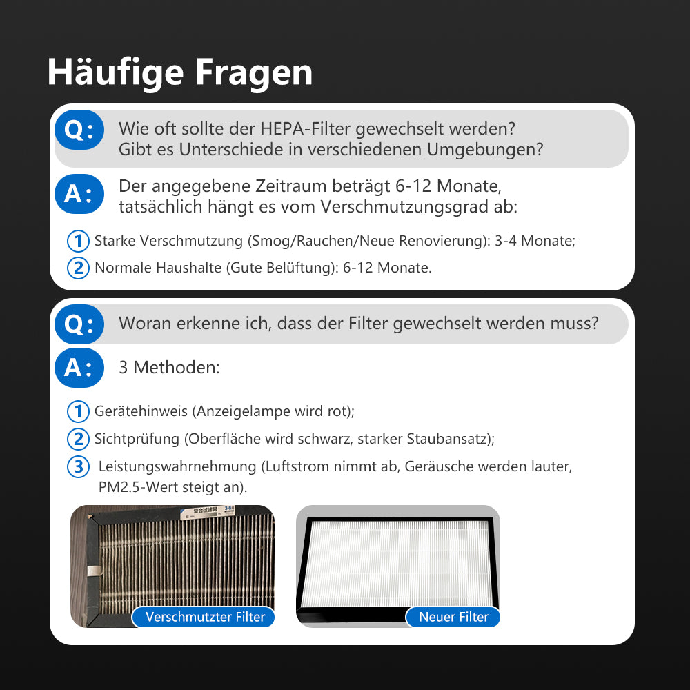 Speziell angepasstes HEPA-Filternetz für Venta 9er-Serie