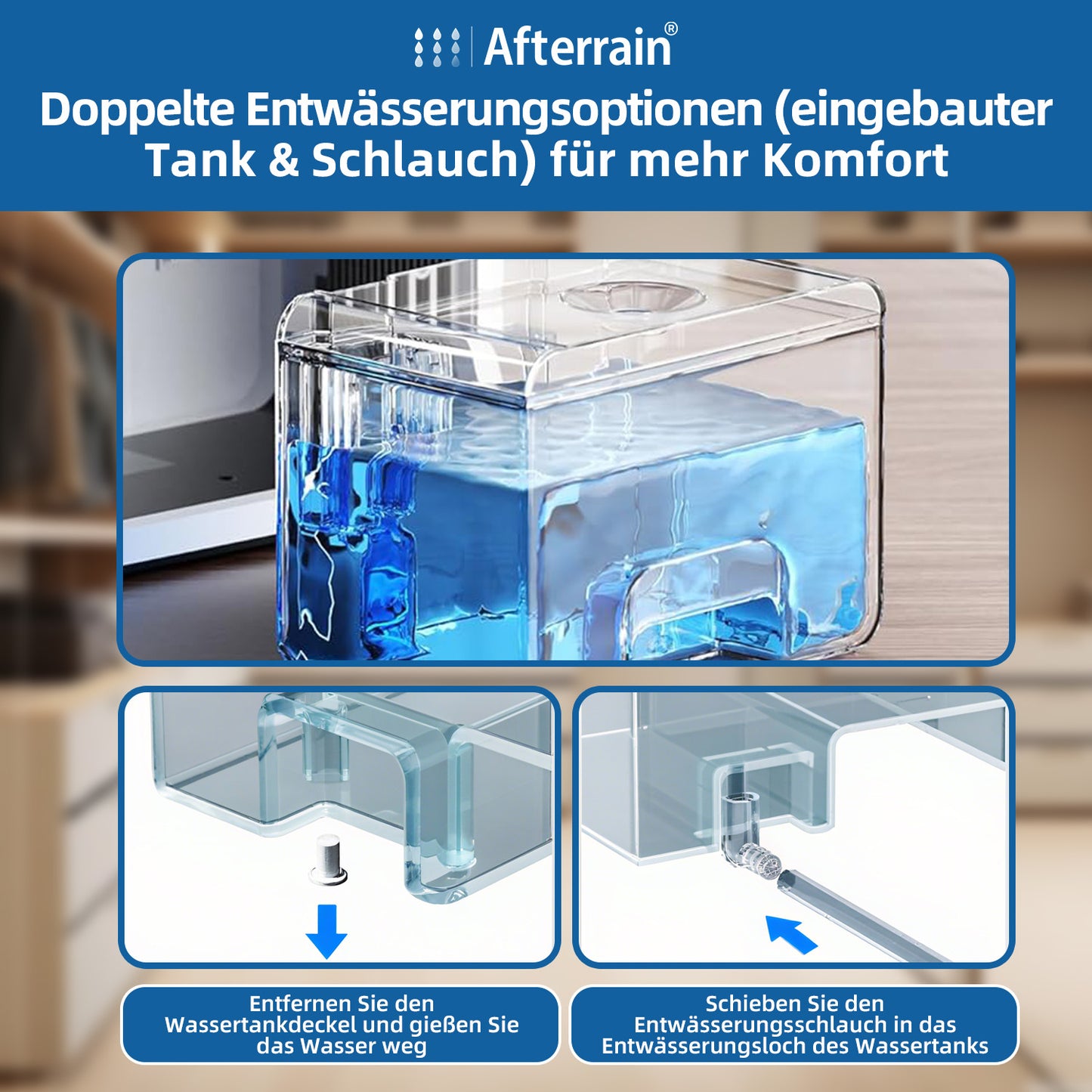 Tragbarer Entfeuchter für  Weinkeller, Kleiderschränke oder Wohnmobil H10-1